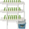 Online 3-lags hydroponisk system, 108 plantepladser, vandbesparende design, nem at samle Kit Til Plante- & Urtedyrkning