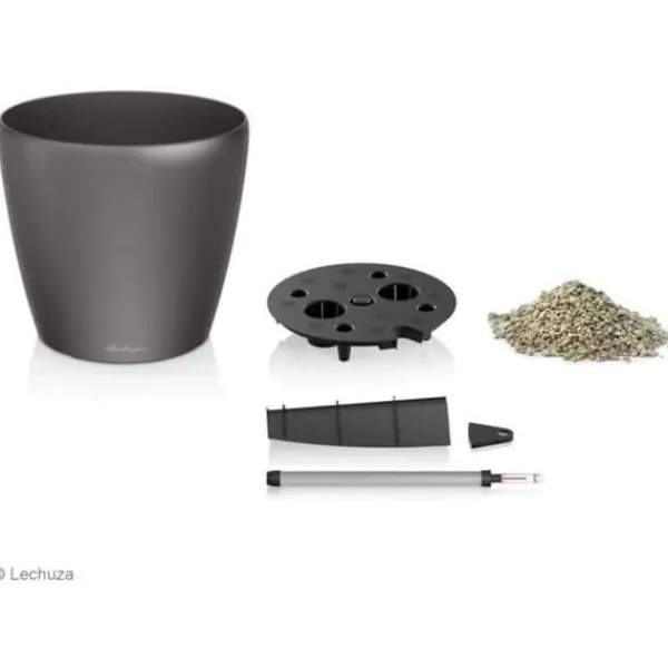 Krukker & Plantebeholdere^LECHUZA Classico Premium 60 blomkruka - komplett set, blank taupe