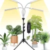 Kit Til Plante- & Urtedyrkning^LED indendørs vækstlys – 420 fuldspektrede LED'er med justerbart stativ 40-160 cm, gulvlampe til dyrkningsplanter