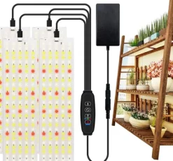 Kit Til Plante- & Urtedyrkning^LED lyspanel til planter - EU-stikadapter