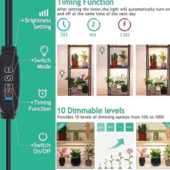 Kit Til Plante- & Urtedyrkning^LED lyspanel til planter - EU-stikadapter
