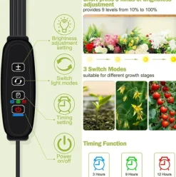 Kit Til Plante- & Urtedyrkning^LED lyspaneler til planter - EU-adapter