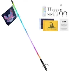 Outlet LED piskelys, 3 ft, 31x920 mm, RGB, vandtæt, spiral, belysning Flag & Vindposer