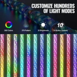 Outlet LED piskelys, 3 ft, 31x920 mm, RGB, vandtæt, spiral, belysning Flag & Vindposer