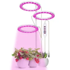 Krukkeplanter Indendørs^LED Plant Grow Light 5 dimbara lägen Timing USB LED-växtlampa för suckulenter krukväxter