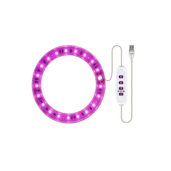 Krukkeplanter Indendørs^LED Plant Grow Light 5 dimbara lägen Timing USB LED-växtlampa för suckulenter krukväxter