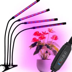 Sale LED plantevækstlampe 80 dioder TIMER 25 W hjemmedyrkning uden netadapter Kit Til Plante- & Urtedyrkning