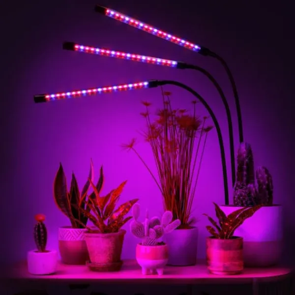 Outlet LED plantevækstlampe 60 dioder TIMER 24 W til hjemmedyrkning uden netadapter Kit Til Plante- & Urtedyrkning