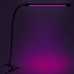 Krukkeplanter Indendørs^LED plantevækstlampe 20 dioder TIMER 9W hjemmedyrkning med netadapter