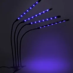 LED plantevækstlampe 80 dioder TIMER 25 W hjemmeplantedyrkning med netadapter Kit Til Plante- & Urtedyrkning