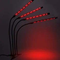 LED plantevækstlampe 80 dioder TIMER 25 W hjemmeplantedyrkning med netadapter Kit Til Plante- & Urtedyrkning