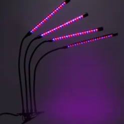 LED plantevækstlampe 80 dioder TIMER 25 W hjemmeplantedyrkning med netadapter Kit Til Plante- & Urtedyrkning