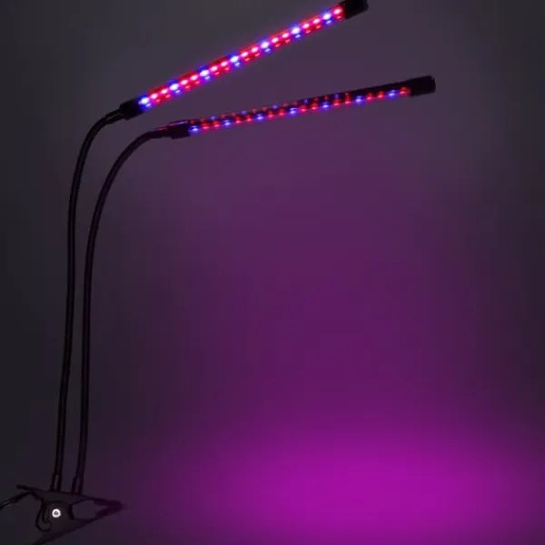 Kit Til Plante- & Urtedyrkning^LED plantevækstlampe 40 dioder TIMER 15 W til hjemmedyrkning uden netadapter