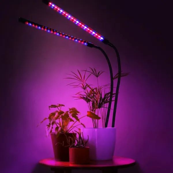 Kit Til Plante- & Urtedyrkning^LED plantevækstlampe 40 dioder TIMER 15 W til hjemmedyrkning uden netadapter