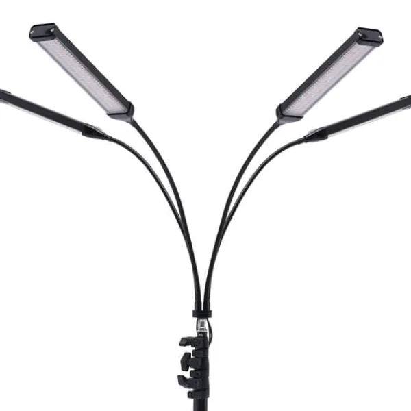 Best LED Plantevækstlys - Vækstlampe til Indendørs Planter - Fuldspektrum - 4 Hoveder med Klemstativ - 420 LED - 30 W - 10 Lysniveauer & 3 Timer - EU-stik | CDON Krukkeplanter Indendørs