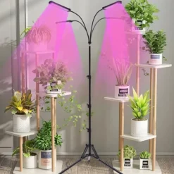 Best LED Plantevækstlys - Vækstlampe til Indendørs Planter - Fuldspektrum - 4 Hoveder med Klemstativ - 420 LED - 30 W - 10 Lysniveauer & 3 Timer - EU-stik | CDON Krukkeplanter Indendørs