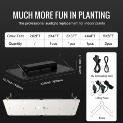 Discount LED Vækstlampe, 300 W Dæmpbar, Højtydende Samsung 2B1B Diode til indendørs planter, Frøplante og Drivhusdyrkning. Daisy Chain Driver. Kit Til Plante- & Urtedyrkning
