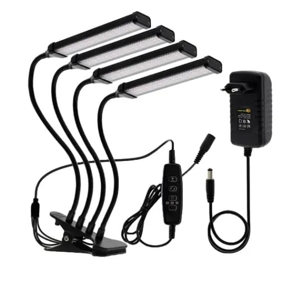 Sale LED Vækstlys, Fuld Spektrum, Dæmpbar Timing, 12V Adapter 80W Kit Til Plante- & Urtedyrkning
