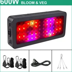 Kit Til Plante- & Urtedyrkning^LED Vækstlys, Fuld Spektrum, Indendørs Vokslampe, 600W B