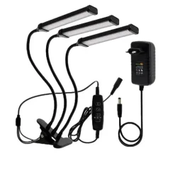 Best LED Vækstlys, Fuld Spektrum, Dæmpbar Timing, 12V Adapter 60W Kit Til Plante- & Urtedyrkning