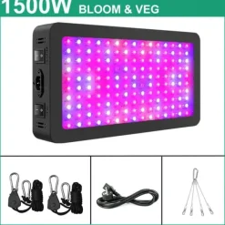 Clearance LED Vækstlys, Fuld Spektrum, Indendørs Vokslampe, 1500W B Kit Til Plante- & Urtedyrkning
