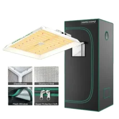 Discount LED Vækstlys, Fuld Spektrum, Dæmpbar, Indendørs Plantevækst, TS1000 - 70x70telt Kit Til Plante- & Urtedyrkning