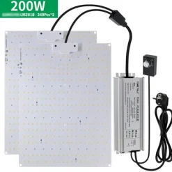 Kit Til Plante- & Urtedyrkning^LED Vækstlys, Fuldspektrum, Phyto Vækstlampe,200W