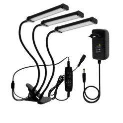 Best LED Vækstlys, Skrivebordsclip & Gulvstående, 12V Dæmpbar, Justerbar Længde 40cm-160cm,60W Rød Blå Kit Til Plante- & Urtedyrkning