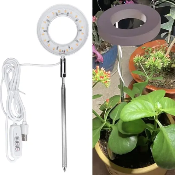 Kit Til Plante- & Urtedyrkning^LED växtodlingslampa Full Spectrum Infällbar justerbar ljusstyrka växtfyllningslampa för inomhusväxter