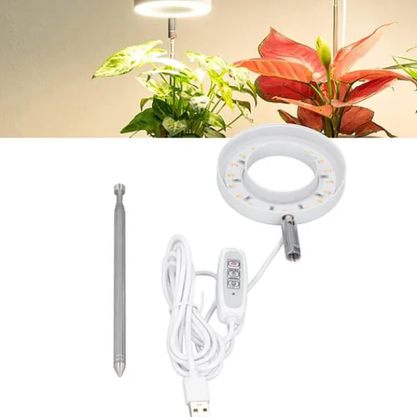 Kit Til Plante- & Urtedyrkning^LED växtodlingslampa Full Spectrum Infällbar justerbar ljusstyrka växtfyllningslampa för inomhusväxter
