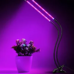 Online LED-lampe til dyrkning af planter, fuldspektret blomstervækst med klipsjustering Kit Til Plante- & Urtedyrkning