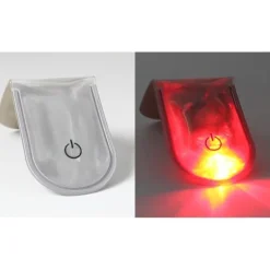 Sikkerhedslamper^LED-lys Magnetisk Clip Sikkerhed Løb Nat Campingaktiviteter - Grå
