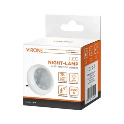 Bevægelsesdetektorer^LED-NATLAMPE MED BEVÆGELSES- OG SKUMMERSENSOR 120° 8XLED - ON-LA-2