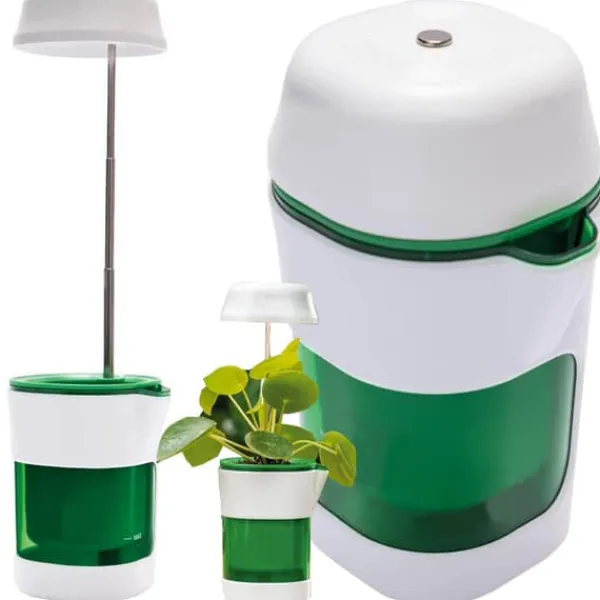 Kit Til Plante- & Urtedyrkning^LED-plantelampe med selvvandende potte - fuldspektret plantebelysning