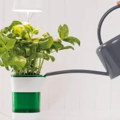 Kit Til Plante- & Urtedyrkning^LED-plantelampe med selvvandende potte - fuldspektret plantebelysning