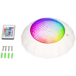 Online LED-poollampor DC12V/38W med fjärrkontroll IP68 Vattentät RGB Färgglad energibesparande poollampa för dammfontänpool Pool- & Spatilbehør