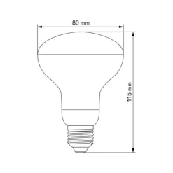 Kit Til Plante- & Urtedyrkning^LED-pære til plantedyrkning VIDEX-E27-R80-9W-FITO