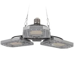 Kit Til Plante- & Urtedyrkning^LED-vækstlampe til stueplanter - 297 LED-pærer, foldbart design med tre blade - ideel til drivhuse og sukkulenter - 100-277V