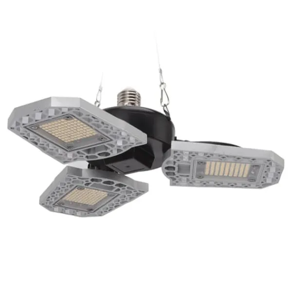 Kit Til Plante- & Urtedyrkning^LED-vækstlampe til stueplanter - 297 LED-pærer, foldbart design med tre blade - ideel til drivhuse og sukkulenter - 100-277V