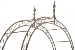 Buer, Spalier, Lysthuse Uden Tag^Lenz Antique Brown Metal Rose Arch - 264 cm High Climbing Trellis for Gardens