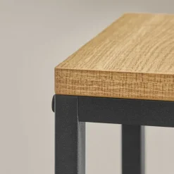 Discount Leobert Reol/Plantehylde 4 Hylder I Eg/Sorte Ben 78X9X41 Plantestativer