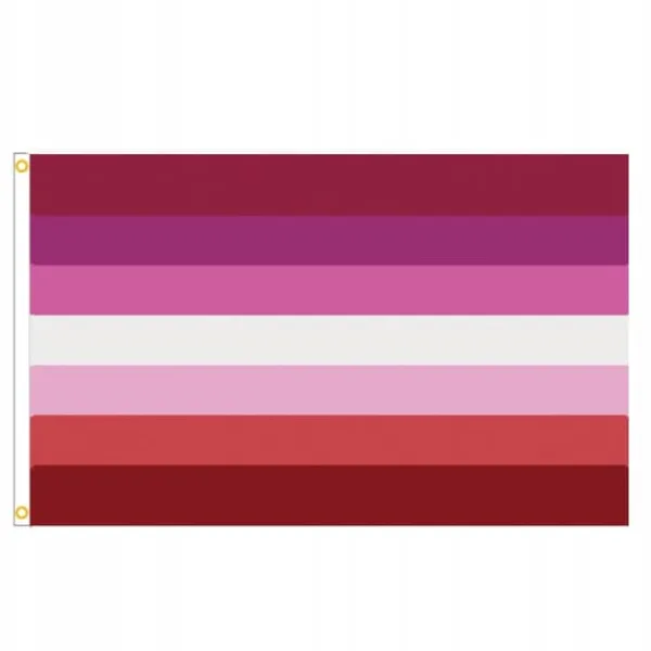 Flag & Vindposer^LGBT REGNBUEFLAG STOR 90x150cm LESBISK F5