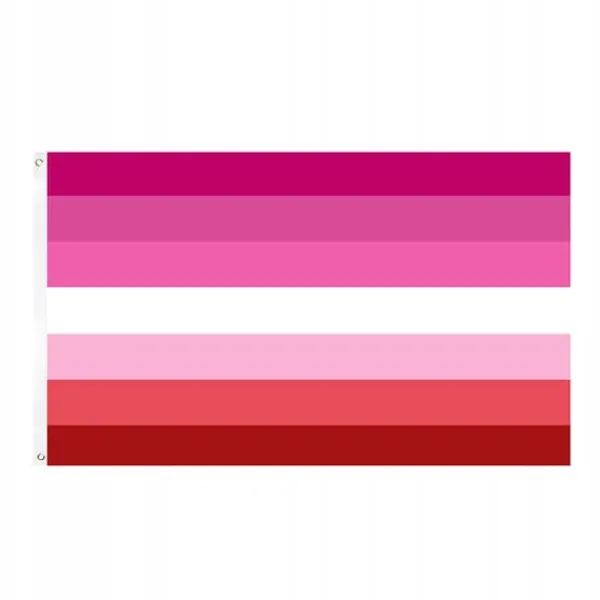 Flag & Vindposer^LGBT REGNBUEFLAG STOR 90x150cm LESBISK F5