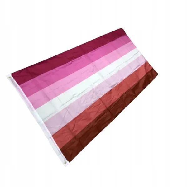 Flag & Vindposer^LGBT REGNBUEFLAG STOR 90x150cm LESBISK F5