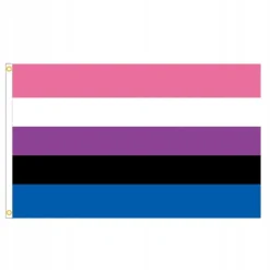 Clearance LGBT REGNBUEFLAG STOR 90x150cm GENDFLUID F4 Flag & Vindposer