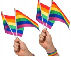 LGBT-flag 150x90 cm regnbueflag LGBTQ parade klistermærker vimpler Flag & Vindposer