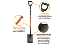 Sale Lige spade på metalhåndtag, (længde 1250 mm), Teger Haveværktøj