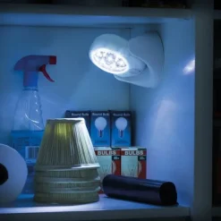 Discount Light Angel LED Sensorlampe hvid (rund) m/bevægelsessensor - Trådløs Sikkerhedslamper