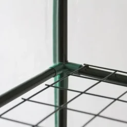 Drivhus^Lille Drivhus med 4 Hylder og PVC-Dæksler | Vandtæt Plantekasse med lynlås