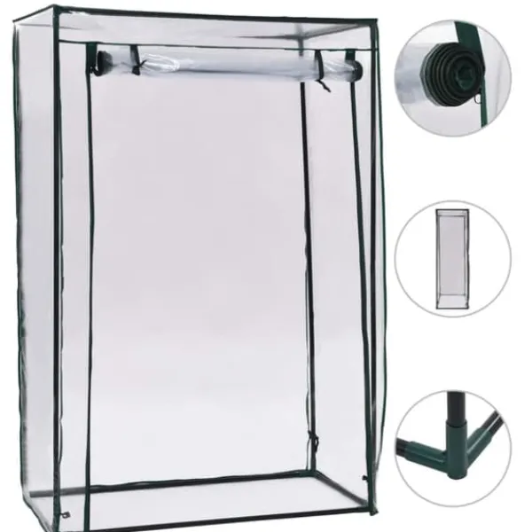 Drivhus^Lille drivhus til planter - Beskytter mod vind og vejr | Størrelse: 102x52x150 cm